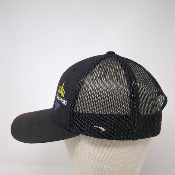 Tek-Solutions Snapback Trucker Hat Black OS Adjustable Mesh Back Richardson - Picture 3 of 9